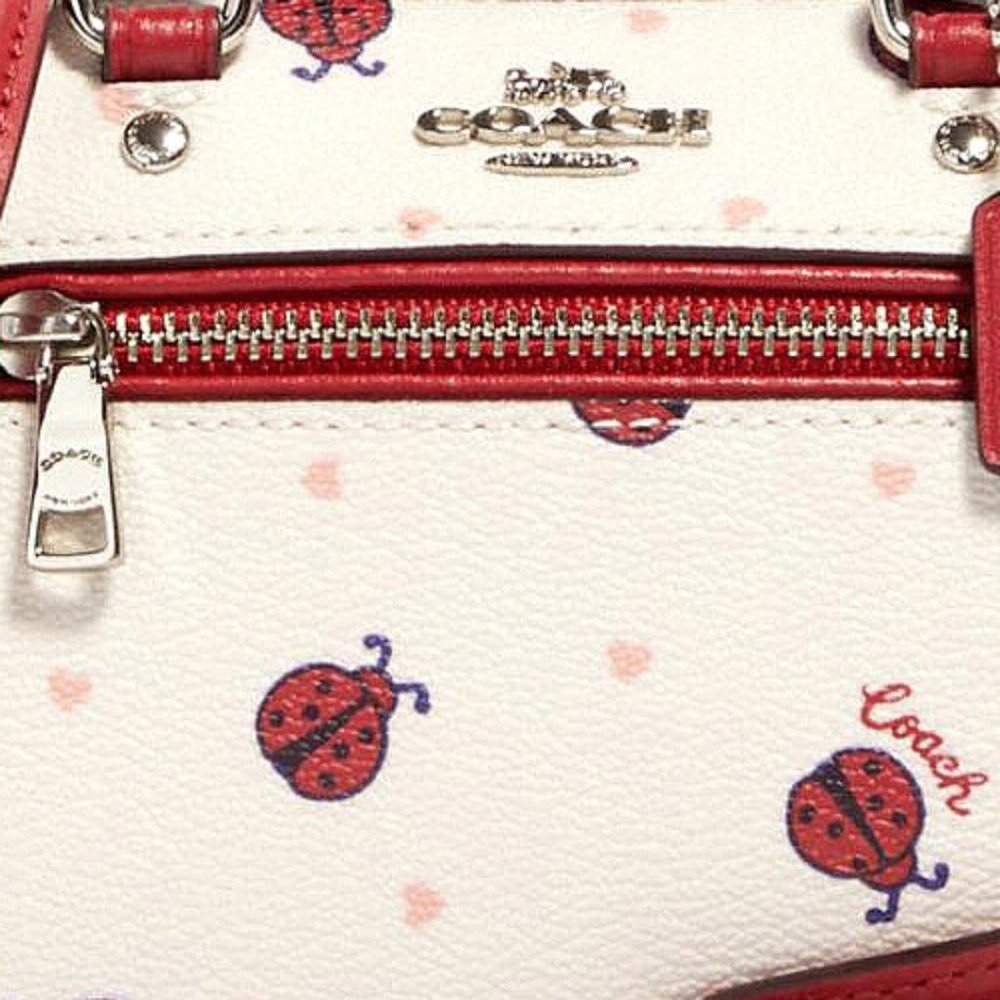COACH 2 PIECE SET Ladybug Micro Rowan & Bag Charm - Picture 10 of 16